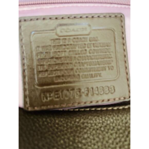 Vintage Coach brown Hamilton pebble leather shoulder bag tote Serial F14689 - Picture 9 of 9